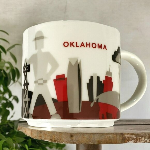 Starbucks Oklahoma Cup You Are Here Collection Coffee Mug Tea 14 Oz Red 2016 - Picture 1 of 8